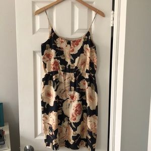 J. Crew Dresses - J.Crew Silk navy + blush floral dress - size 4 J. Crew Dresses - J.Crew Silk navy + blush floral dress - size 4